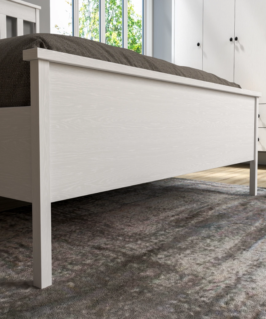 Hunerica Sobra Çift Kişilik Karyola- Minifiks bağlantılı - wood beyaz - Görsel 4