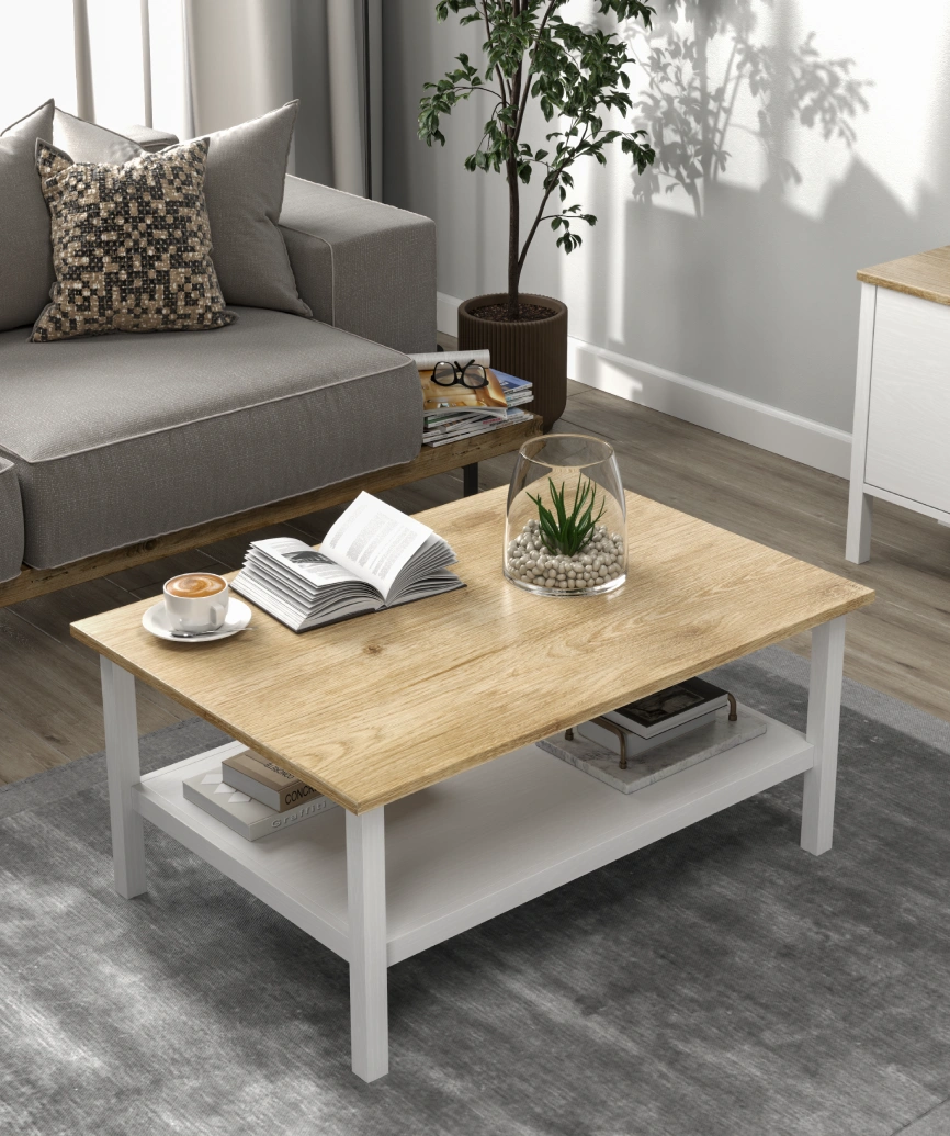 Hunerica mira Orta Sehpa - wood beyaz /l egnano - Görsel 3