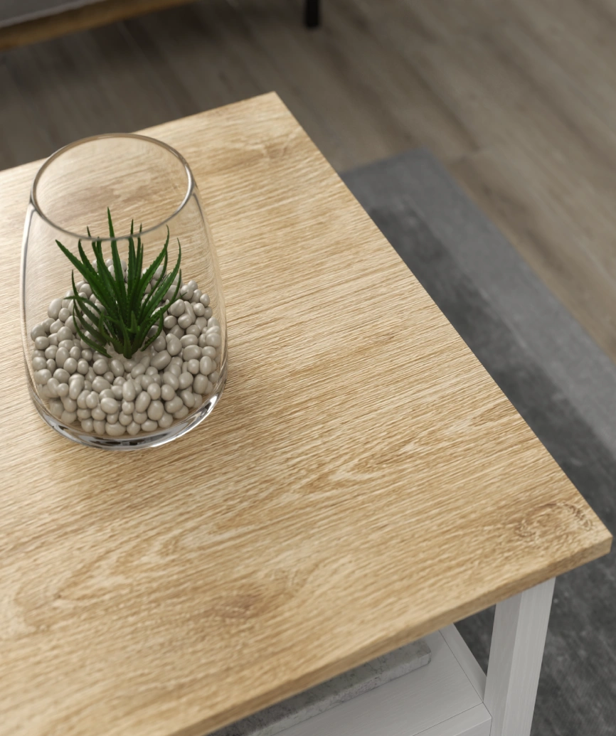 Hunerica mira Orta Sehpa - wood beyaz /l egnano - Görsel 4