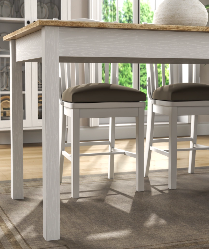 Hunerica Kaelis yemek masası-Wood Beyaz-Minifiks Bağlantılı - Görsel 3