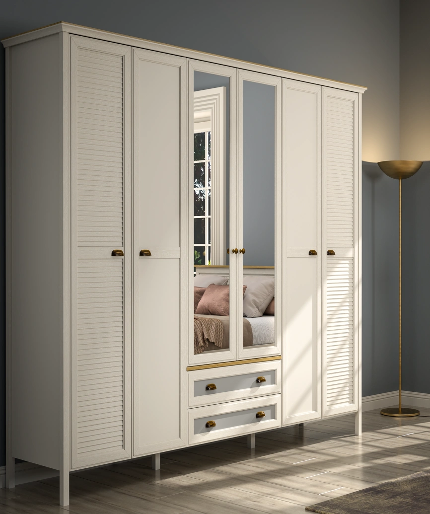 Hunerica Elira Premium 6 kapılı Gardırop - Minifiks bağlantılı - aytaşı / legnano - Görsel 3