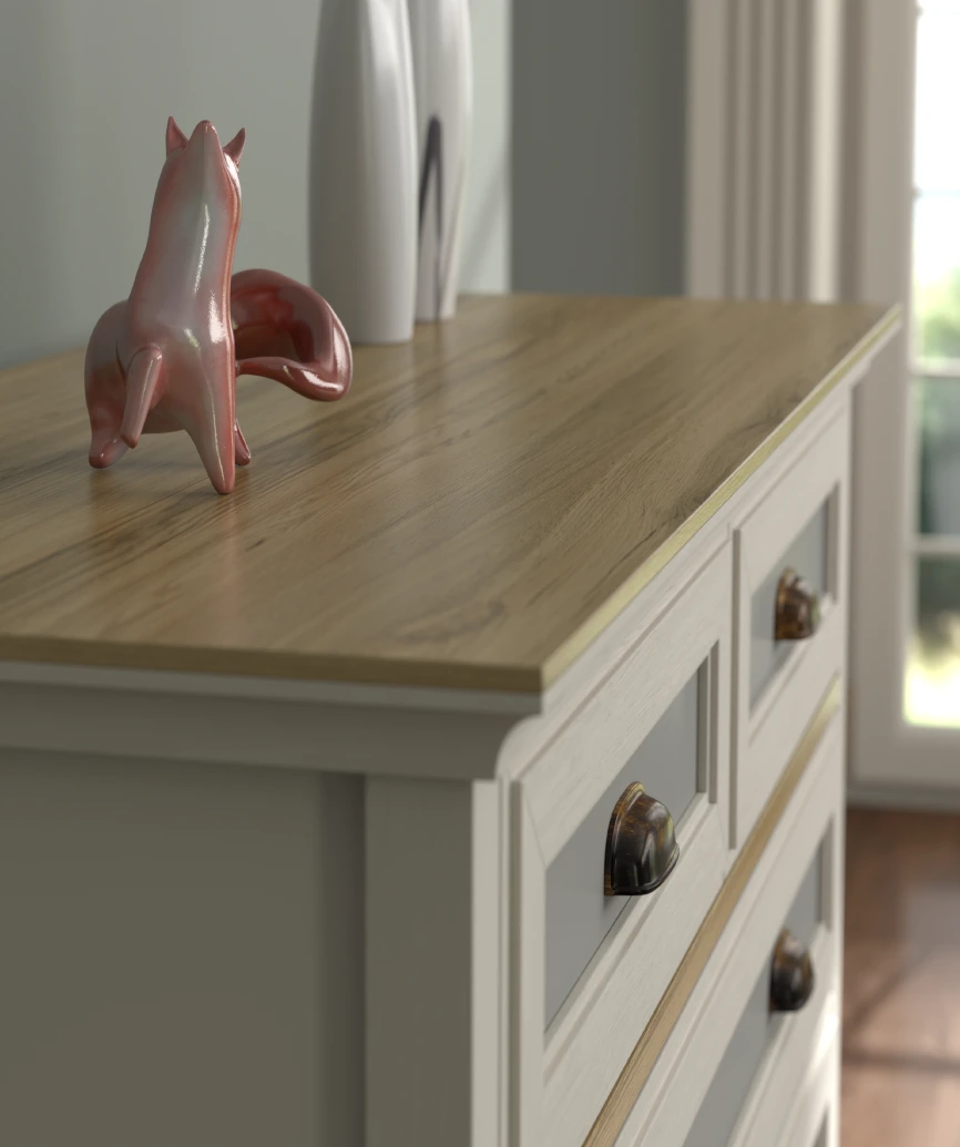 Hunerica Zaranto Premium 5 çekmeceli şifonyer - Minifiks - aytaşı / legnano - Görsel 3