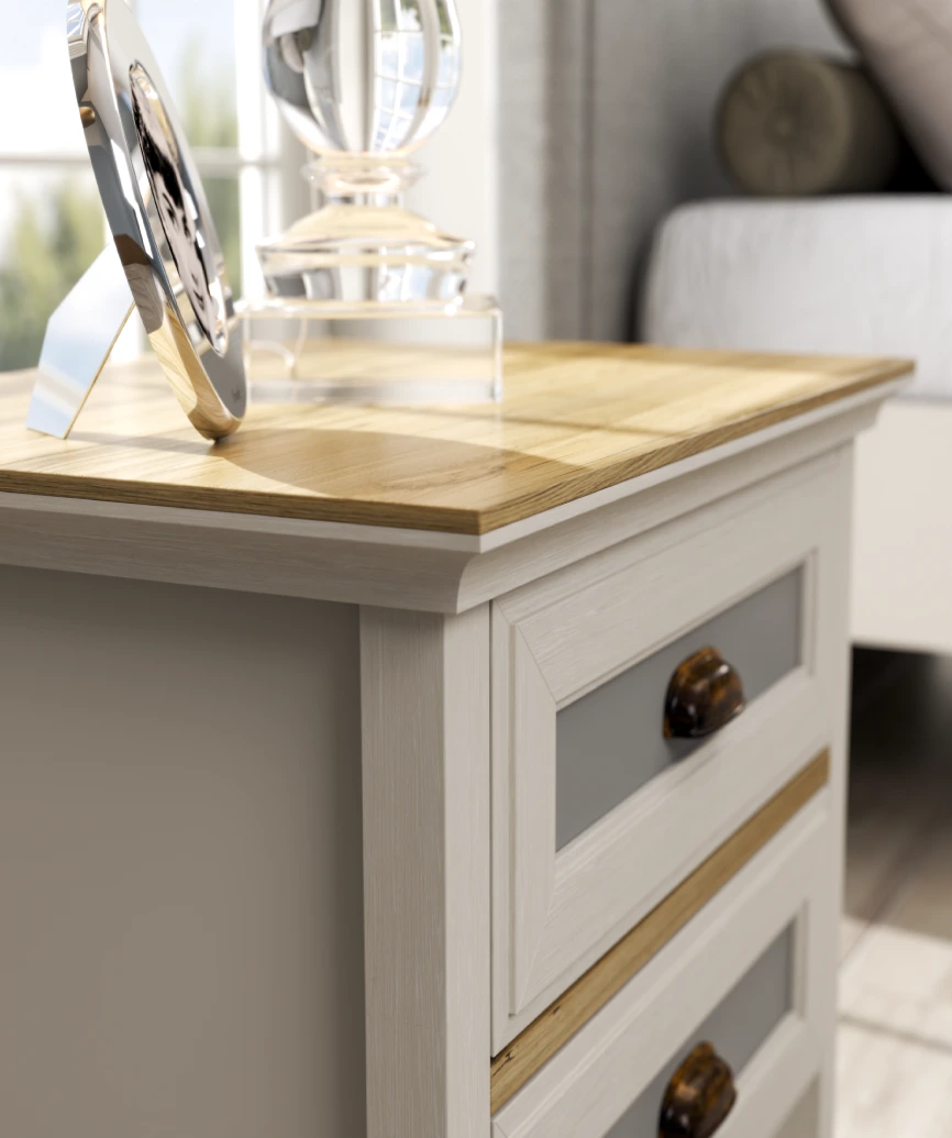 Hunerica Korila Premium 2 çekmeceli  Komodin - Minifiks - aytaşı / legnano - Görsel 3