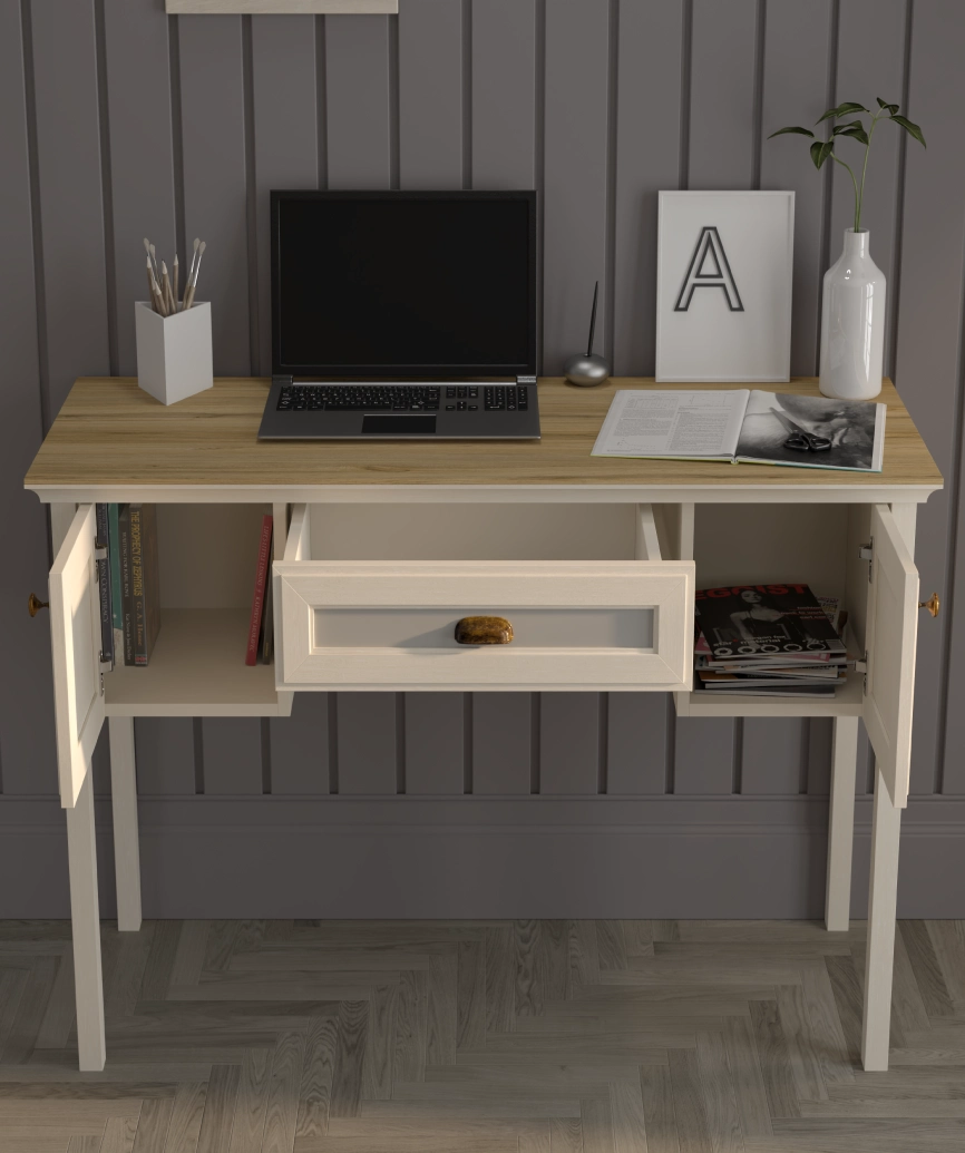 Hunerica Selina Premium 2 Panjur Kapaklı çekmeceli Çalışma Masası- Minifiks - aytaşı/legnano