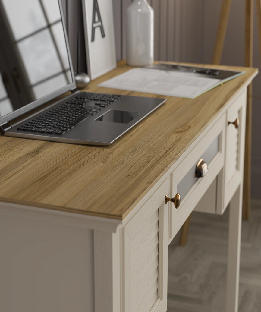 Hunerica Selina Premium 2 Panjur Kapaklı çekmeceli Çalışma Masası- Minifiks - aytaşı/legnano