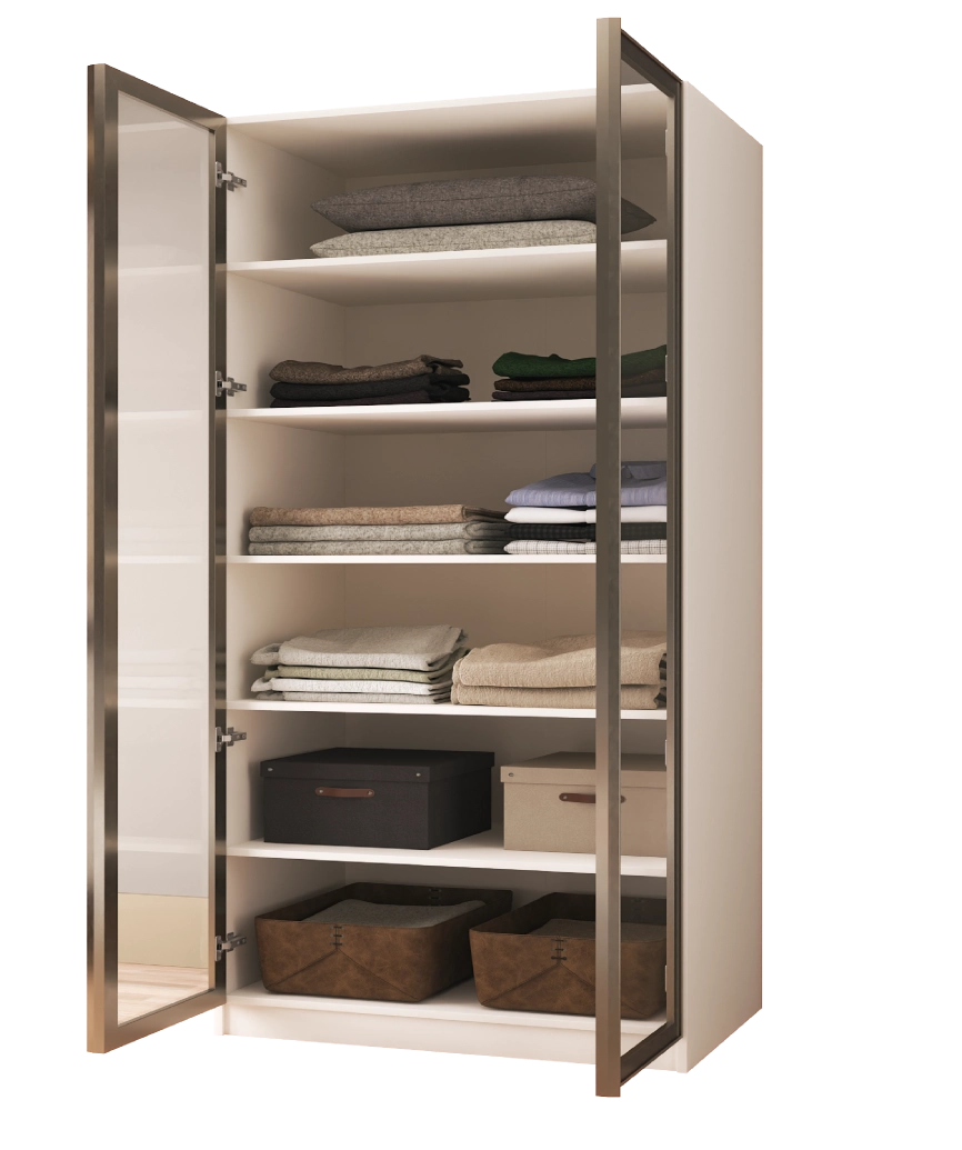 Hunerika Sonsuz dolap-9  Raflı Modül-Sedef krem -Minifiks Bağlantılı - Görsel 3